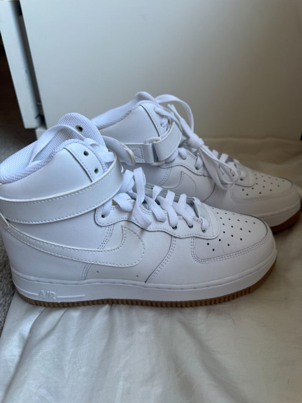 Nike Air Force 1 High White Gum Youth 7Y Womens 8.5 (DH1058-100)